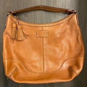 Brown Leather Shoulder Hobo Bag